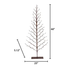 Gerson International Other Lit Trees*5 Foot Tall Brown Pre Lit Tree, 112 Warm White Leds