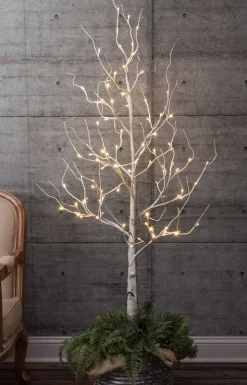 Gerson International Lawn And Outdoor Decor*6 Foot Tall Prelit Birch Tree, Warm White Leds