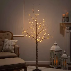 Gerson International Lawn And Outdoor Decor*6 Foot Tall Prelit Birch Tree, Warm White Leds