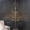 Gerson International Lawn And Outdoor Decor*7 Foot Tall Silver Glowing Lighted Tree, Micro Leds