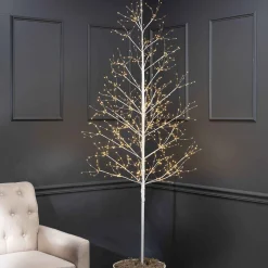 Gerson International Lawn And Outdoor Decor*7 Foot Tall White Glowing Lighted Tree, Micro Leds