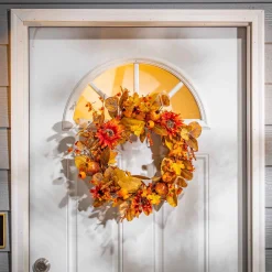 Gerson International Wreaths*22 In Fall Harvest Autumn Wreath With Berries And Sunflowers