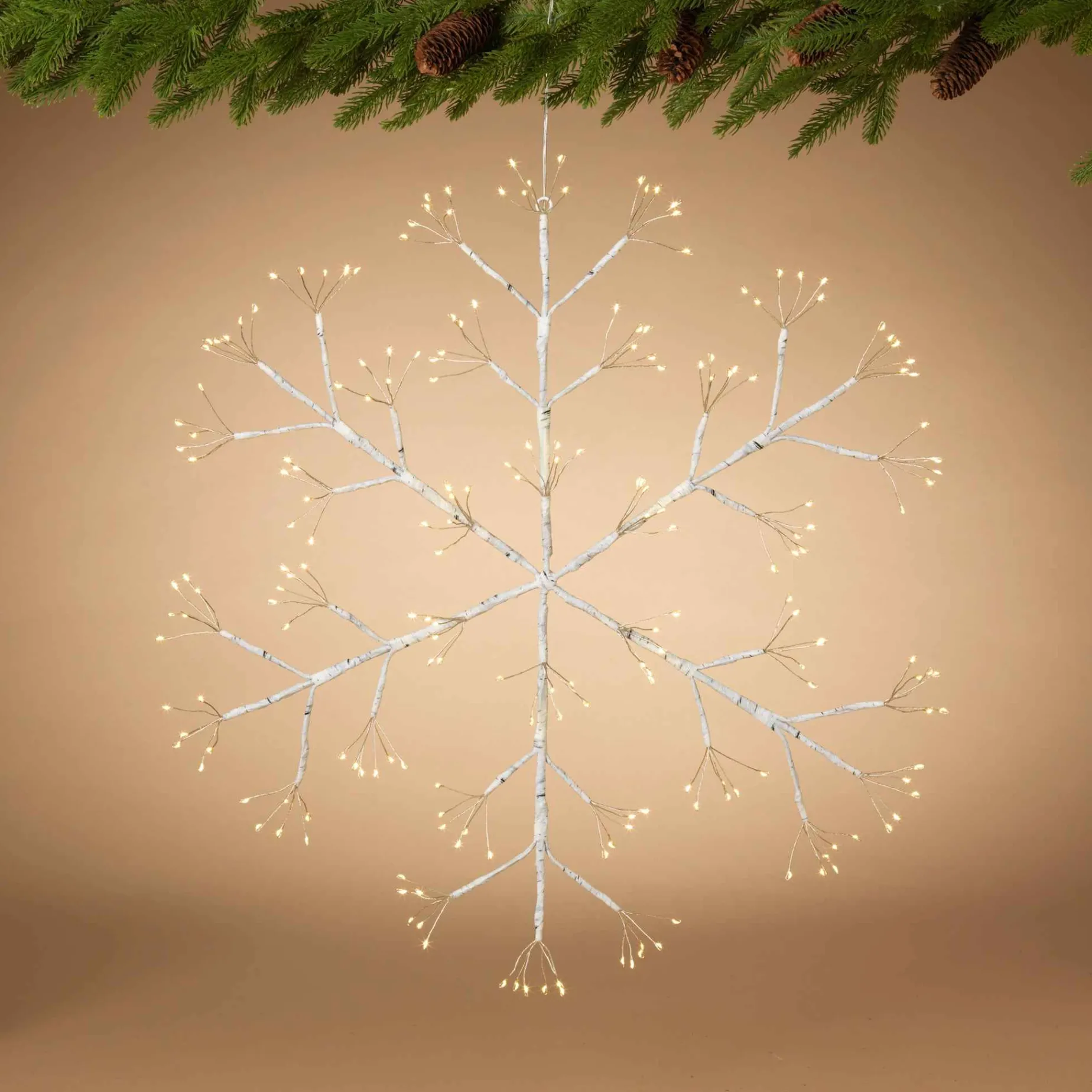 Gerson International Lawn And Outdoor Decor*24 In Firecracker Led Snowflake, Outdoor Holiday Decor