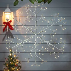 Gerson International Lawn And Outdoor Decor*20 In Firecracker Led Snowflake, Outdoor Holiday Decor