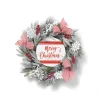 Gerson International Wreaths*24 In Flocked Merry Christmas Wreath With Snowflakes
