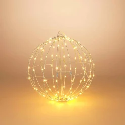 Gerson International Accent Lighting*17 In Whimsical Lighted Metal Sphere, Warm White Micro Leds
