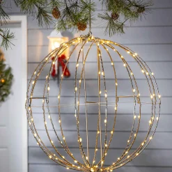 Gerson International Accent Lighting*17 In Whimsical Lighted Metal Sphere, Warm White Micro Leds