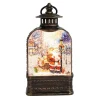 Arys Imports Waterglobes & Lanterns*Antique Lantern With Led Light Up Santa With Toy Sack Scene Spinning Glitter Waterglobe