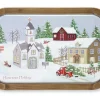 Melrose International Wall Decor*Church With House And Truck Christmas Wall Decor
