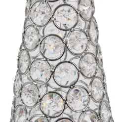 Gerson International Tabletop Items*Elegant Glam Holiday Silver Lighted Jewel Cone Christmas Tree