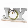 Gerson International Tabletop Items*Farmhouse Joy Wood And Metal Tabletop Christmas Decor Sign
