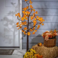 Gerson International Lawn & Outdoor Decor*4Ft. Tall Electric Lighted Maple Leaf Tree With 48 Warm White Micro Led Lights