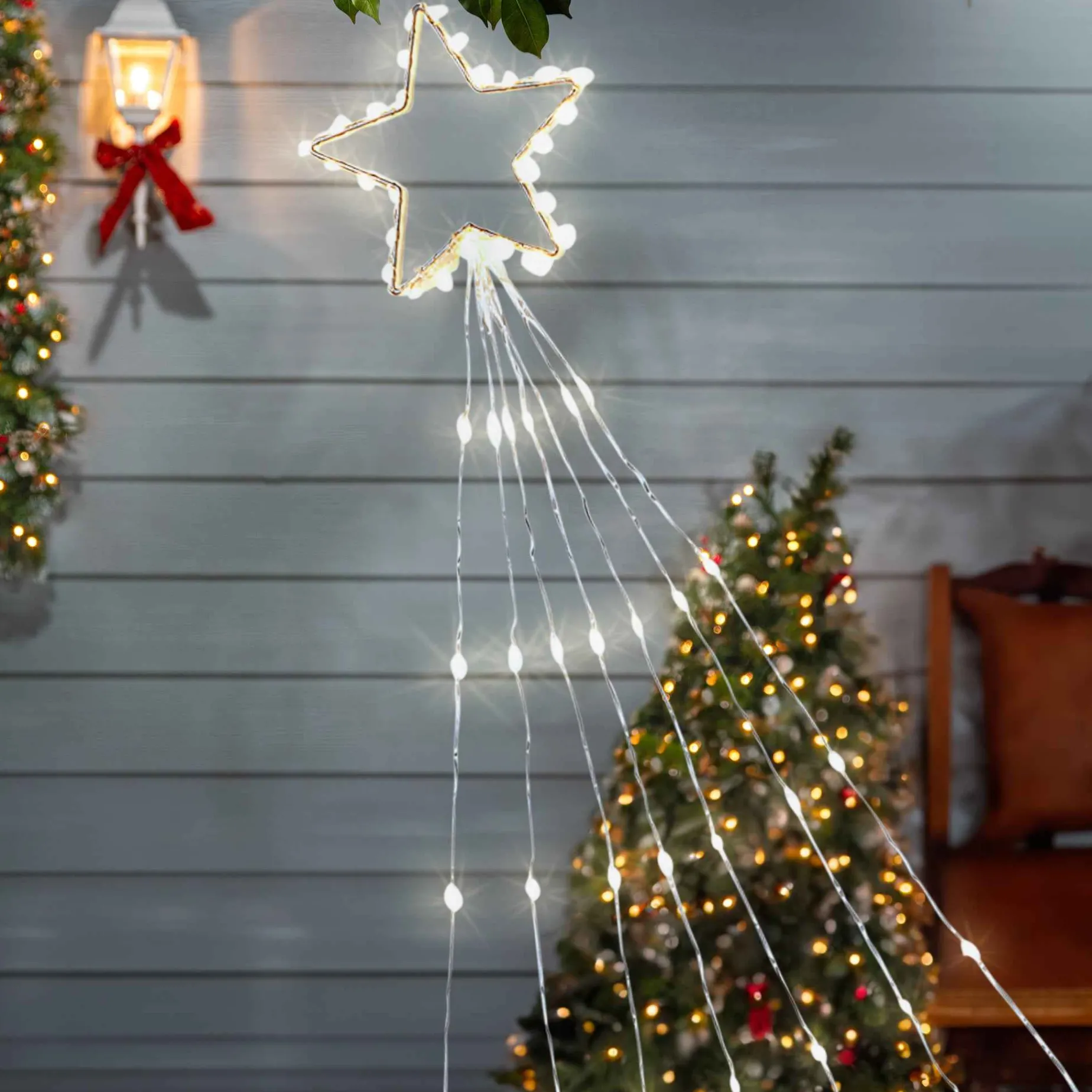 Gerson International Lawn And Outdoor Decor*5-In D Electric Shooting Star With 30 Warm White Led Lights & Seven 7' Tails With 21 Led Lights