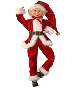Regency International Elves*17In Fabric Traditional Bendable Elf Ornament #Mtx67437