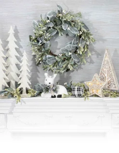 Gerson International Tabletop Items*16-In H Battery- Operated Lighted Metal And Laser Cut Wood Tree