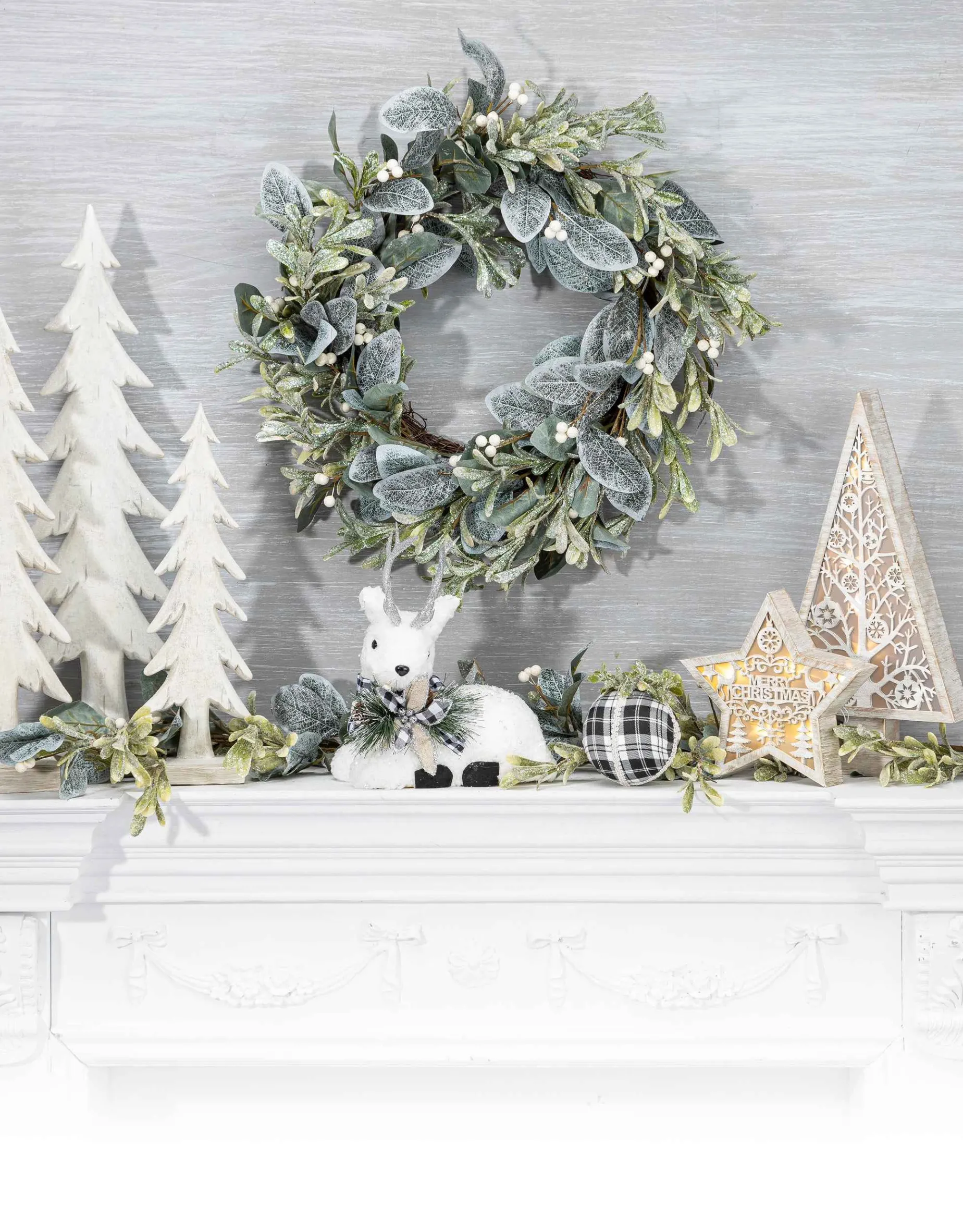 Gerson International Tabletop Items*16-In H Battery- Operated Lighted Metal And Laser Cut Wood Tree