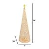 Gerson International Tabletop Items*23.8-In H Battery- Operated Lighted Jeweled Cone Tree, Gold