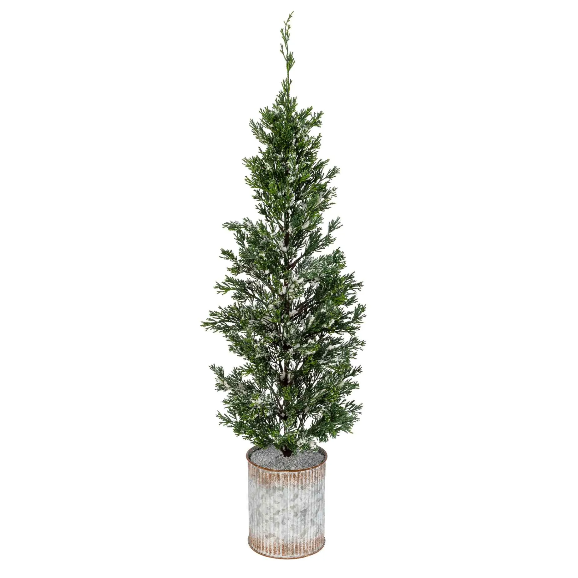 Gerson International Tabletop Items*35-In H Snowy Pine Tree In Tin Pot
