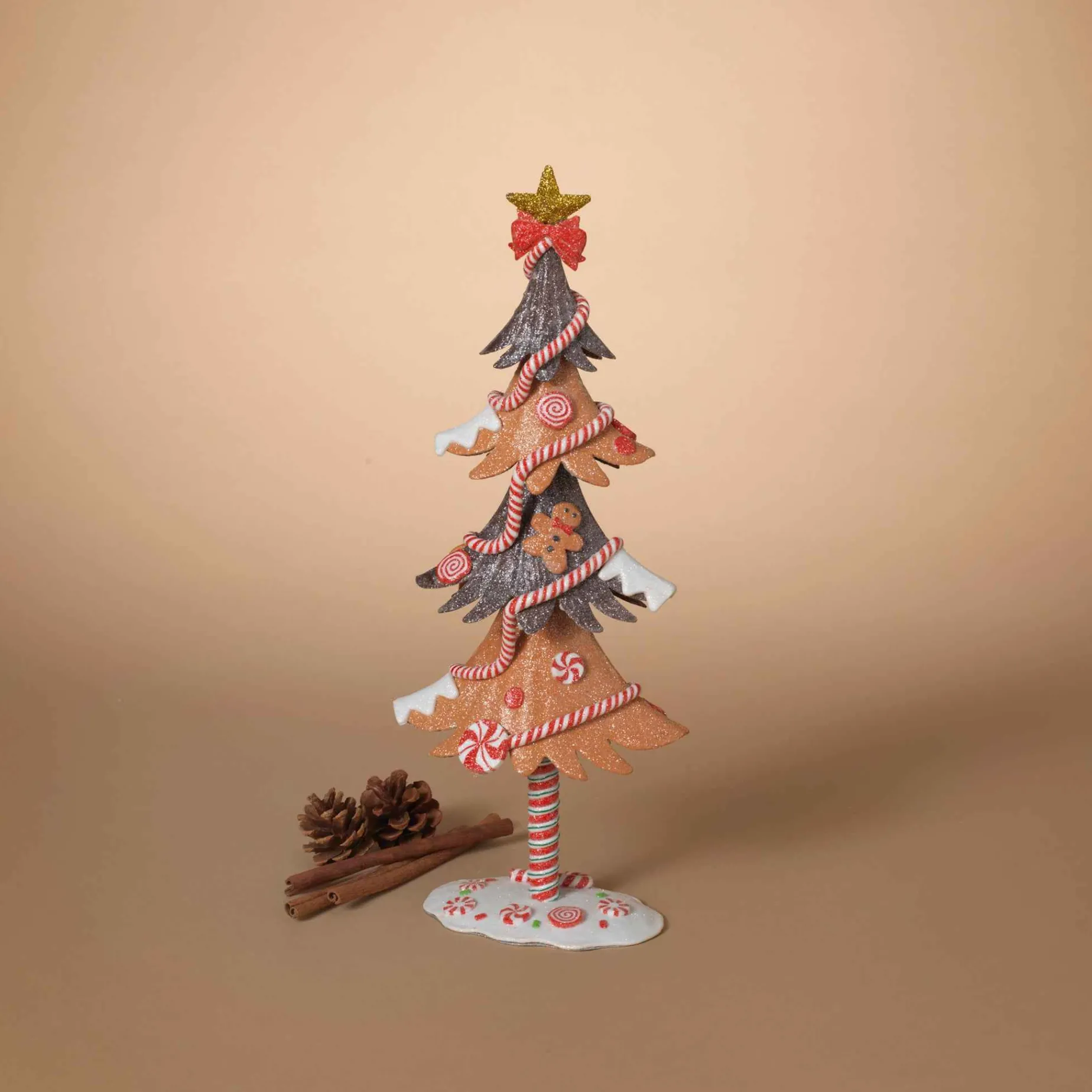 Gerson International Tabletop Items*17.5In H Whimsical Gingerbread Christmas Tree Tabletop Figurine