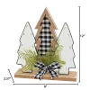 Gerson International Tabletop Items*12-In H Wood Holiday Trees With Pine & Bow Accent