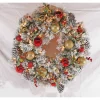 Puleo International Wreaths*30In Pre-Lit Flocked Fairfield Wreath In Warm White #114-Fgf1-30Wblw07