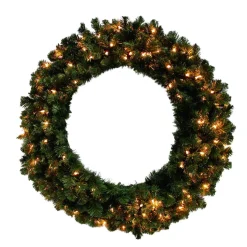 Puleo International Wreaths*36In Prelit Kentucky Pine Green Wreath With 300 Tips & 150 Clear Lights #114-Kngg-36Wc15