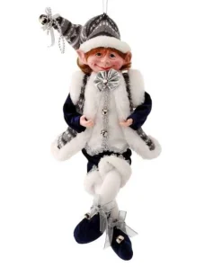 Regency International Elves*17In Winter Solstice Bendable Elf Ornament
