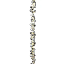 Gerson International Garlands*58.5-Inch Long Electric Silver Lighted Ornament Strung Garland