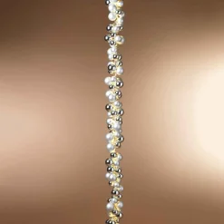 Gerson International Garlands*58.5-Inch Long Electric Silver Lighted Ornament Strung Garland