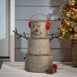 Gerson International Tabletop Items*24-Inch-High Metal Snowman Figurine