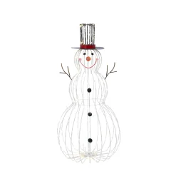 Gerson International Lawn And Outdoor Decor*Jolly Wire Led Snowman, Christmas Holiday Outdoor Yard Decor