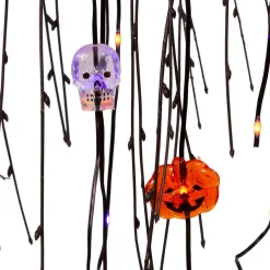 Kurt Adler Lawn & Outdoor Decor* 4 Foot Willow With 192 Purple And Orange Fairy Lights