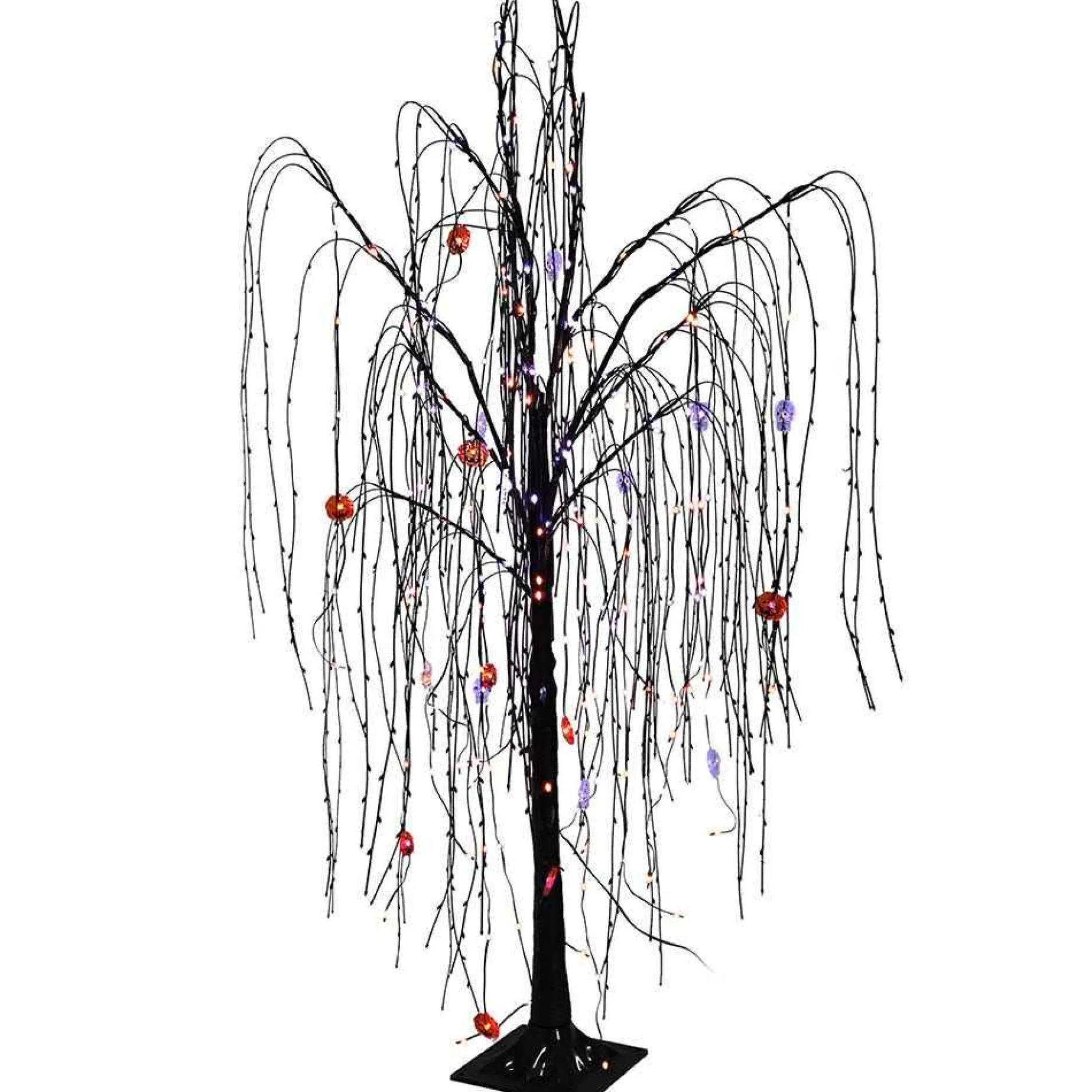 Kurt Adler Lawn & Outdoor Decor* 4 Foot Willow With 192 Purple And Orange Fairy Lights