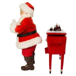 Kurt Adler Tabletop Items* Coke Santa With Table Cooler, 2 Piece Set