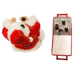 Kurt Adler Tabletop Items* Coke Santa With Table Cooler, 2 Piece Set