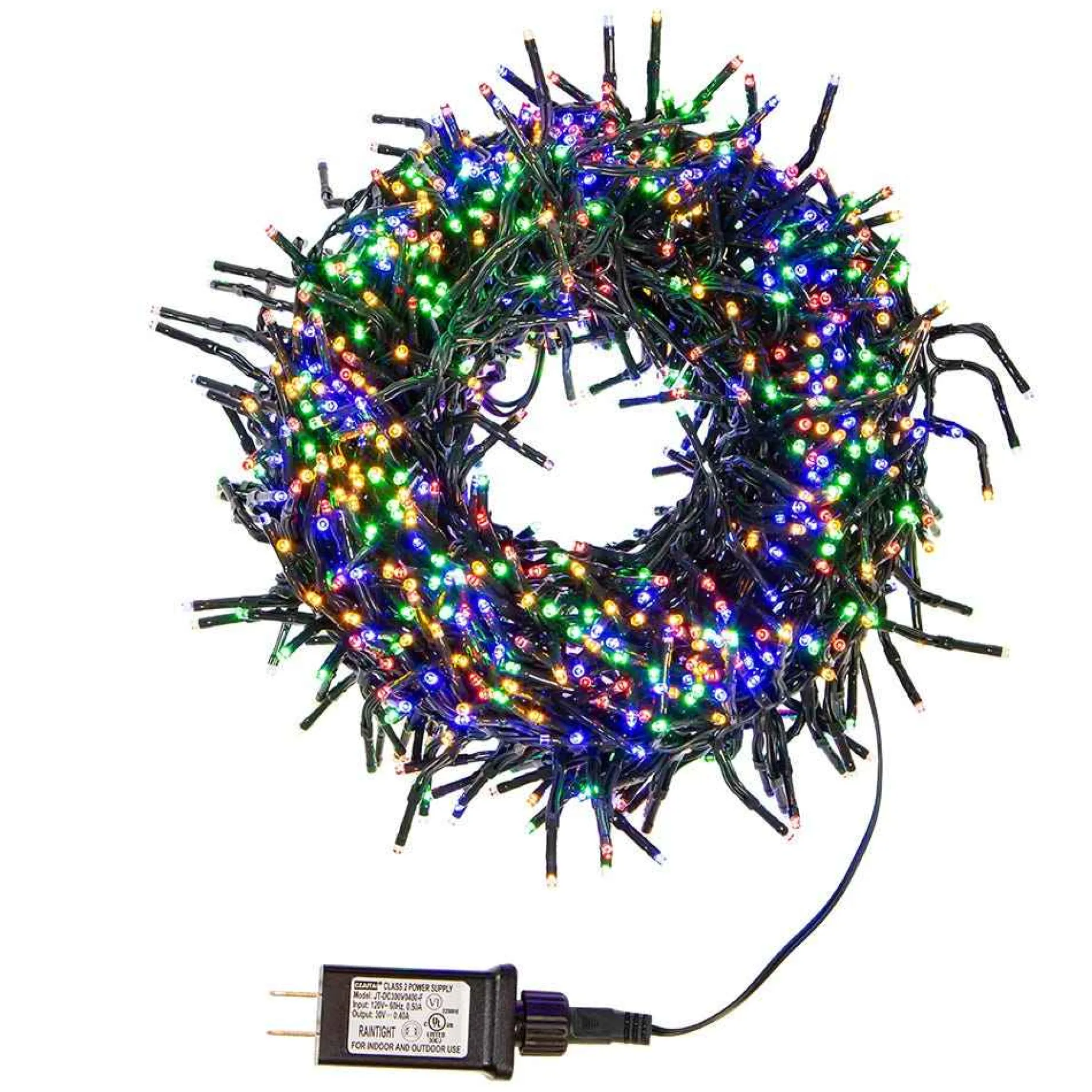 Kurt Adler Lawn And Outdoor Decor* Cul 1000-Light 33-Foot Cluster Garland With Multi-Color 3Mm Led Bulbs