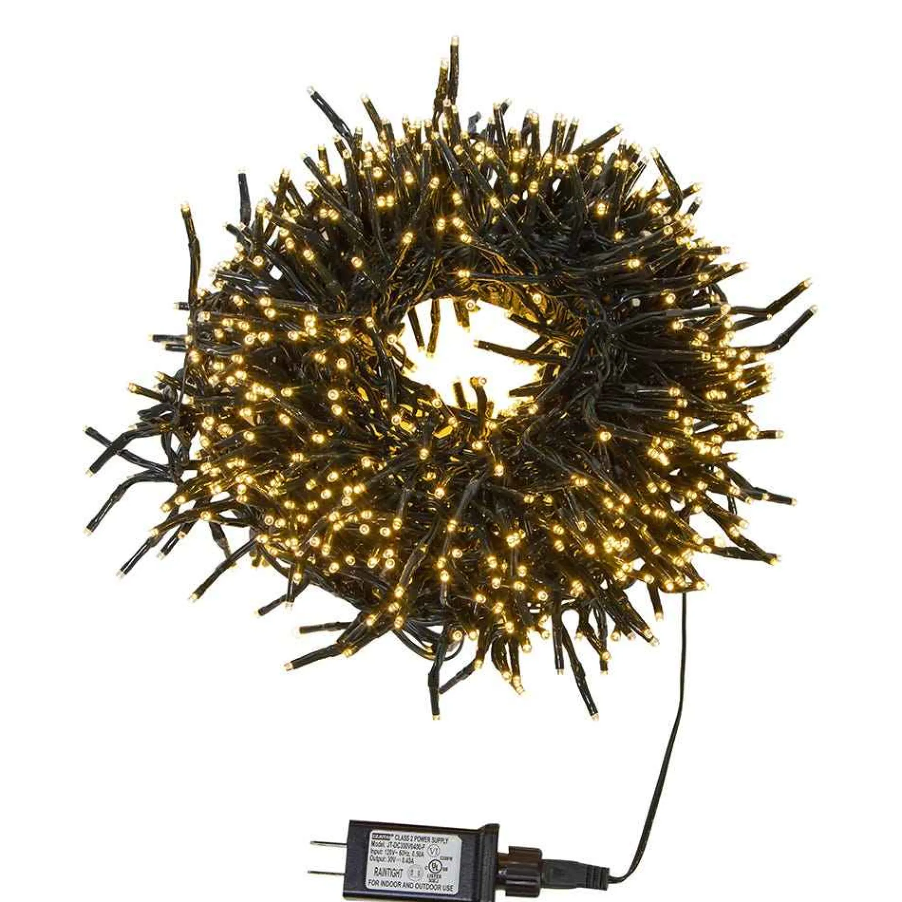 Kurt Adler Lawn And Outdoor Decor* Cul 1000-Light 33-Foot Cluster Garland With Warm White 3Mm Led Bulbs