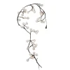Kurt Adler Lawn And Outdoor Decor* 6-Foot Brown Garland Warm White Cotton Ball 48 Light Led