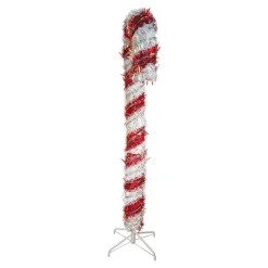 Kurt Adler Lawn And Outdoor Decor* 5-Foot Pre-Lit Red And White Led Tinsel Candy Cane