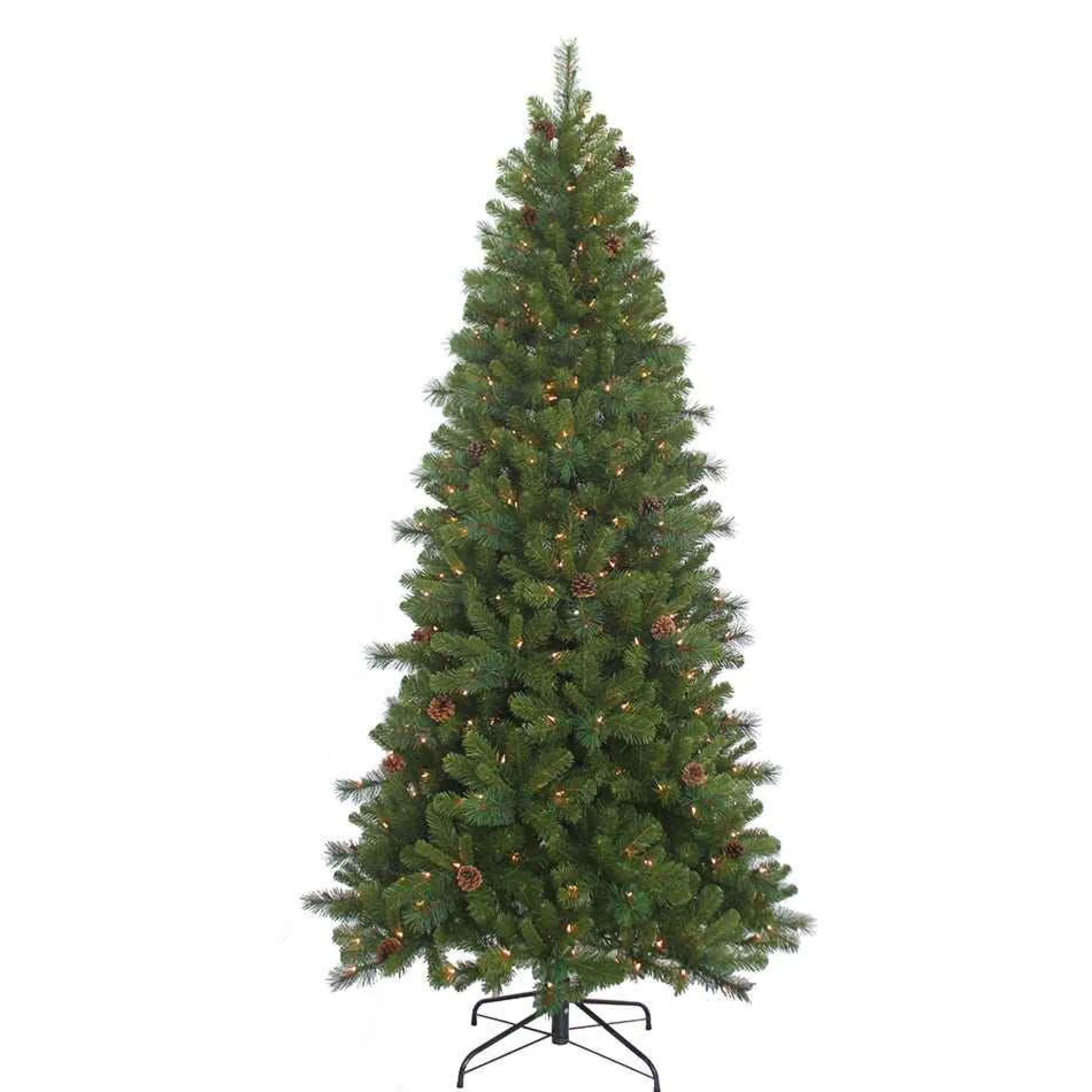 Kurt Adler Pre-Lit Trees* 7.5-Foot Slim Pre-Lit Clear Burlington Tree
