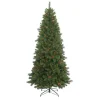 Kurt Adler Pre-Lit Trees* 7.5-Foot Slim Pre-Lit Multi-Color Burlington Tree