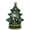 Kurt Adler Tabletop Items* 11.25-Inch Battery Operated Water Snowman Tree With Santa Sleigh