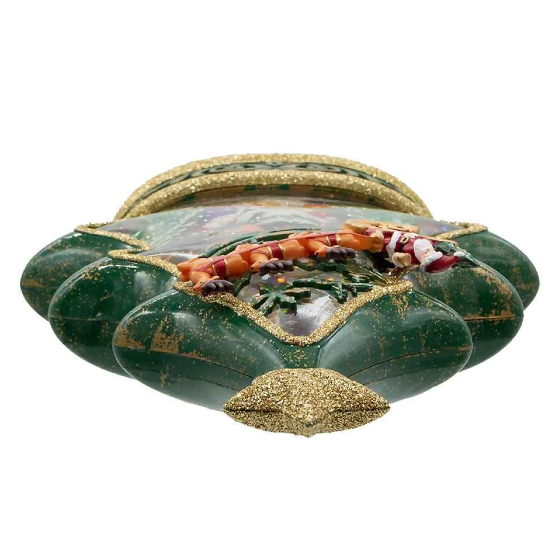 Kurt Adler Tabletop Items* 11.25-Inch Battery Operated Water Snowman Tree With Santa Sleigh