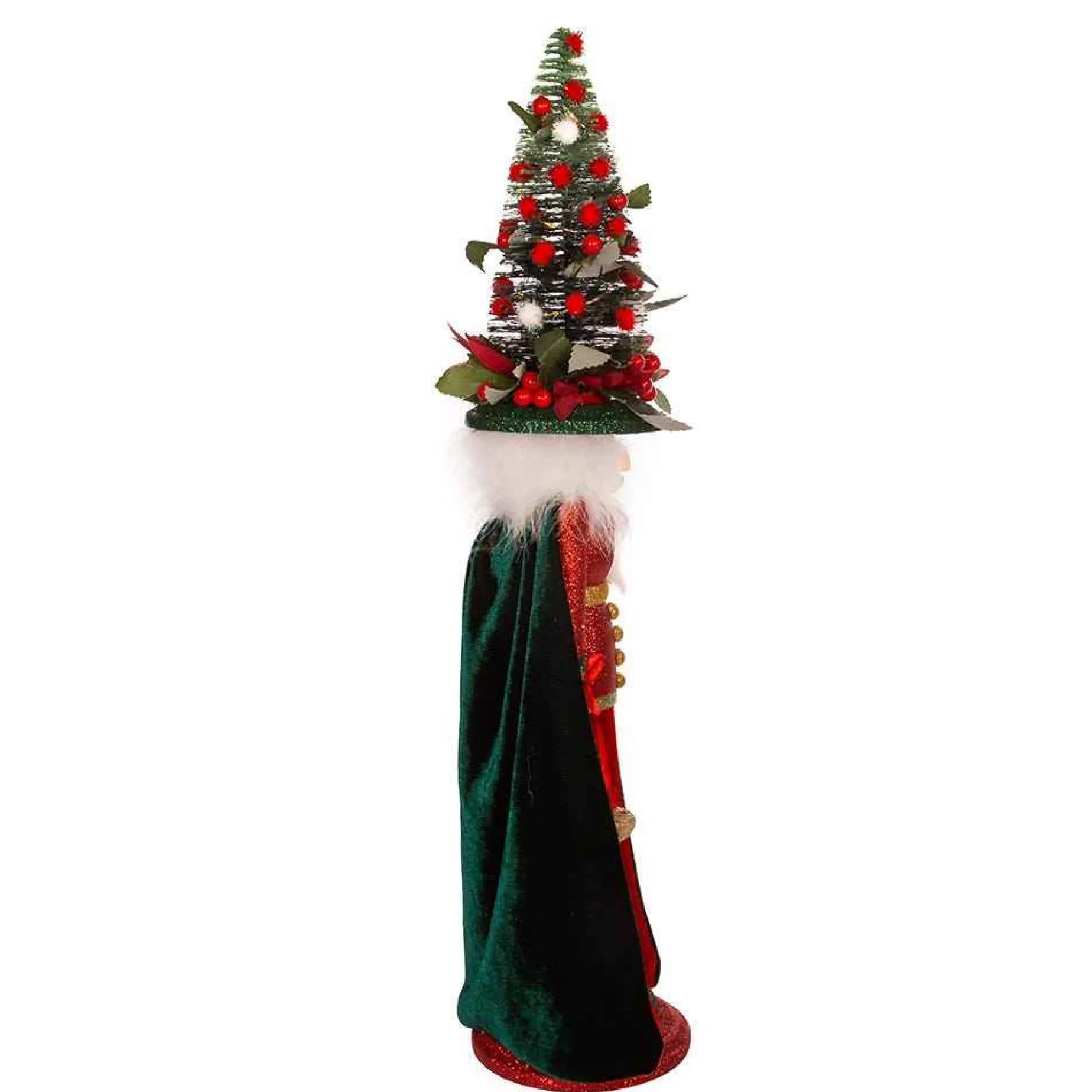 Kurt Adler Tabletop Items* 24-Inch Battery-Operated Hollywood Red And Dark Green Nutcracker With Led Hat