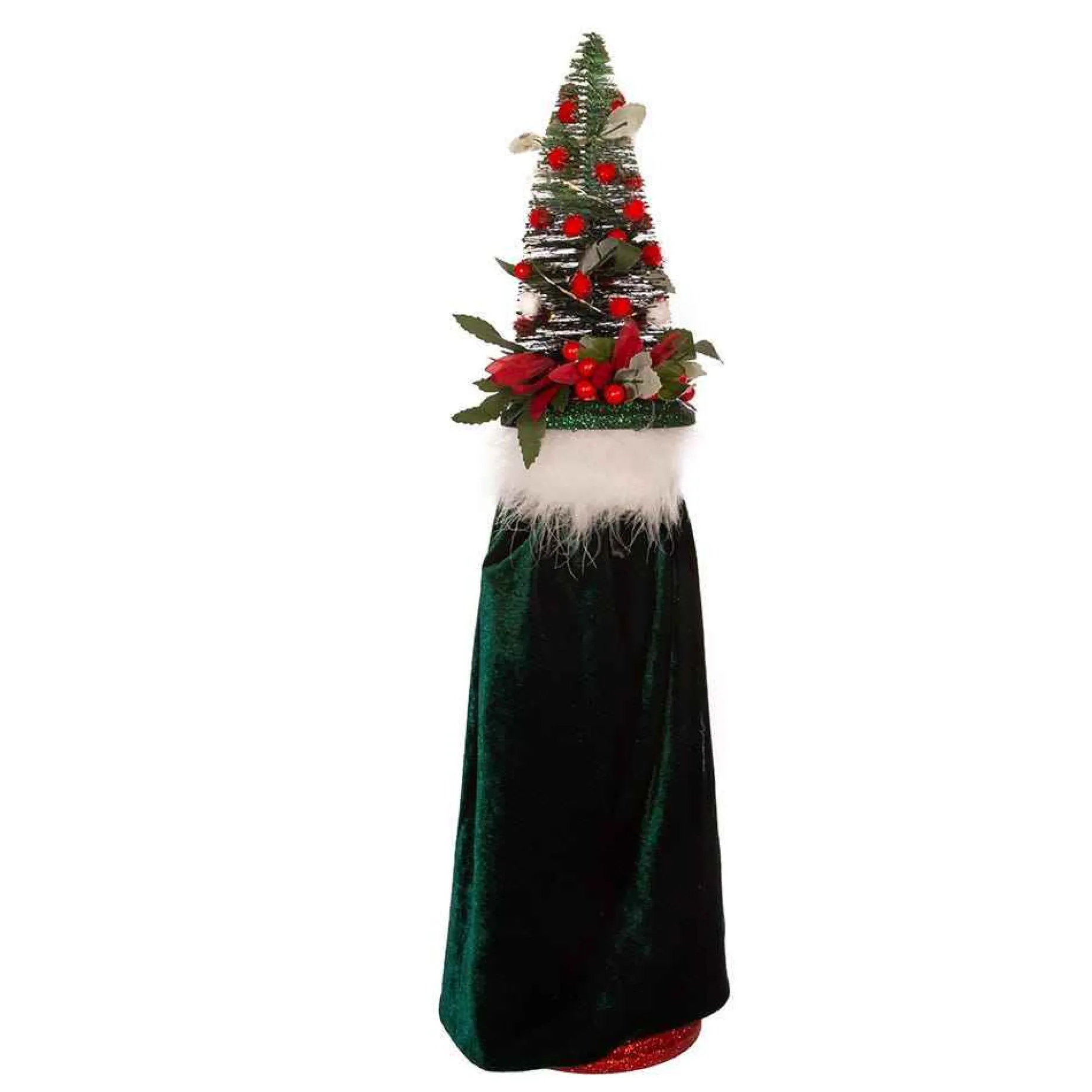 Kurt Adler Tabletop Items* 24-Inch Battery-Operated Hollywood Red And Dark Green Nutcracker With Led Hat