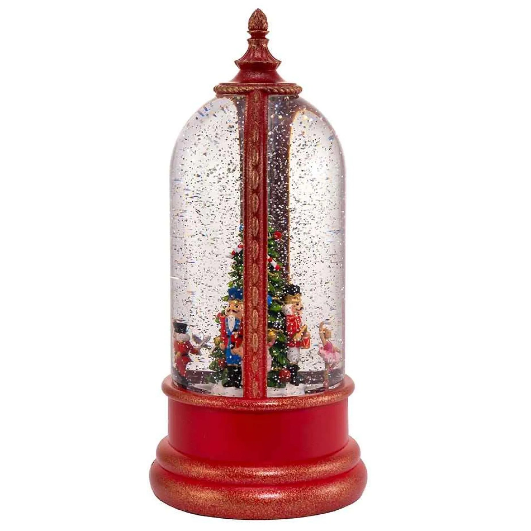 Kurt Adler Tabletop Items* 10.8-Inch Battery-Operated Usb Lighted Musical Nutcracker Water Lantern