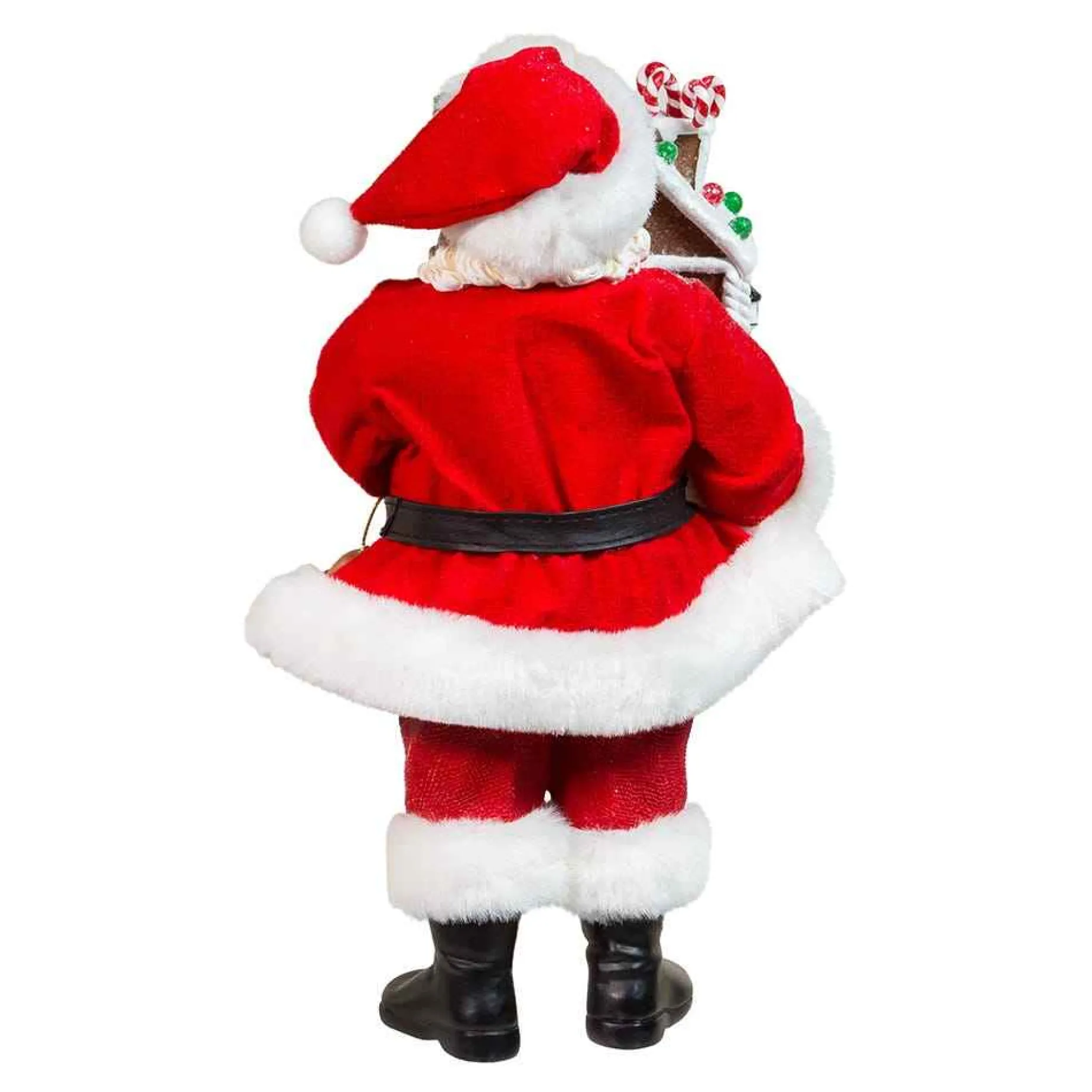 Kurt Adler Tabletop Items* 11-Inch Battery-Operated Santa With Light-Up Gingerbread House