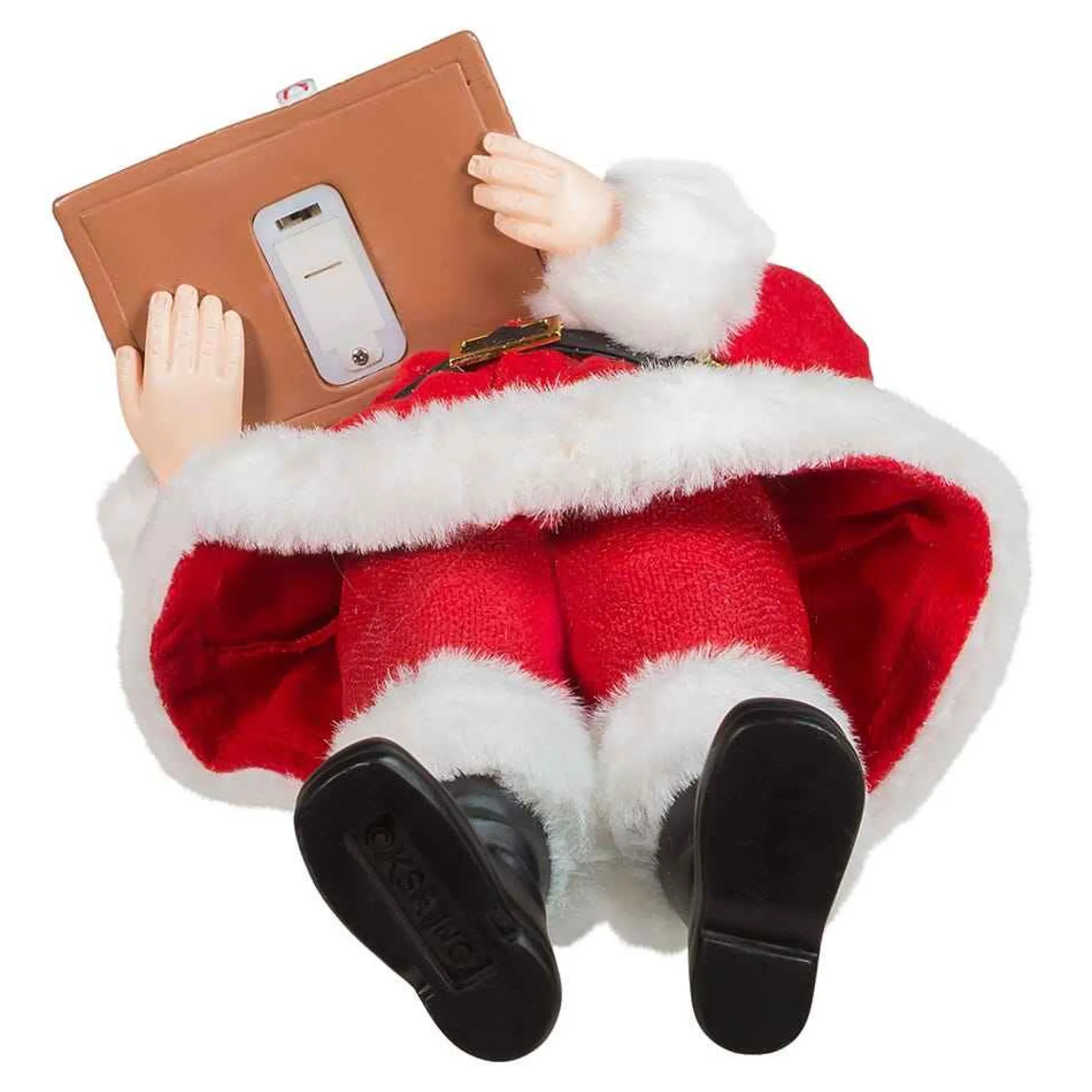 Kurt Adler Tabletop Items* 11-Inch Battery-Operated Santa With Light-Up Gingerbread House
