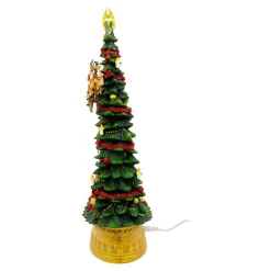 Kurt Adler Tabletop Items* 13.4-Inch Battery-Operated Musical Water Santa Tree
