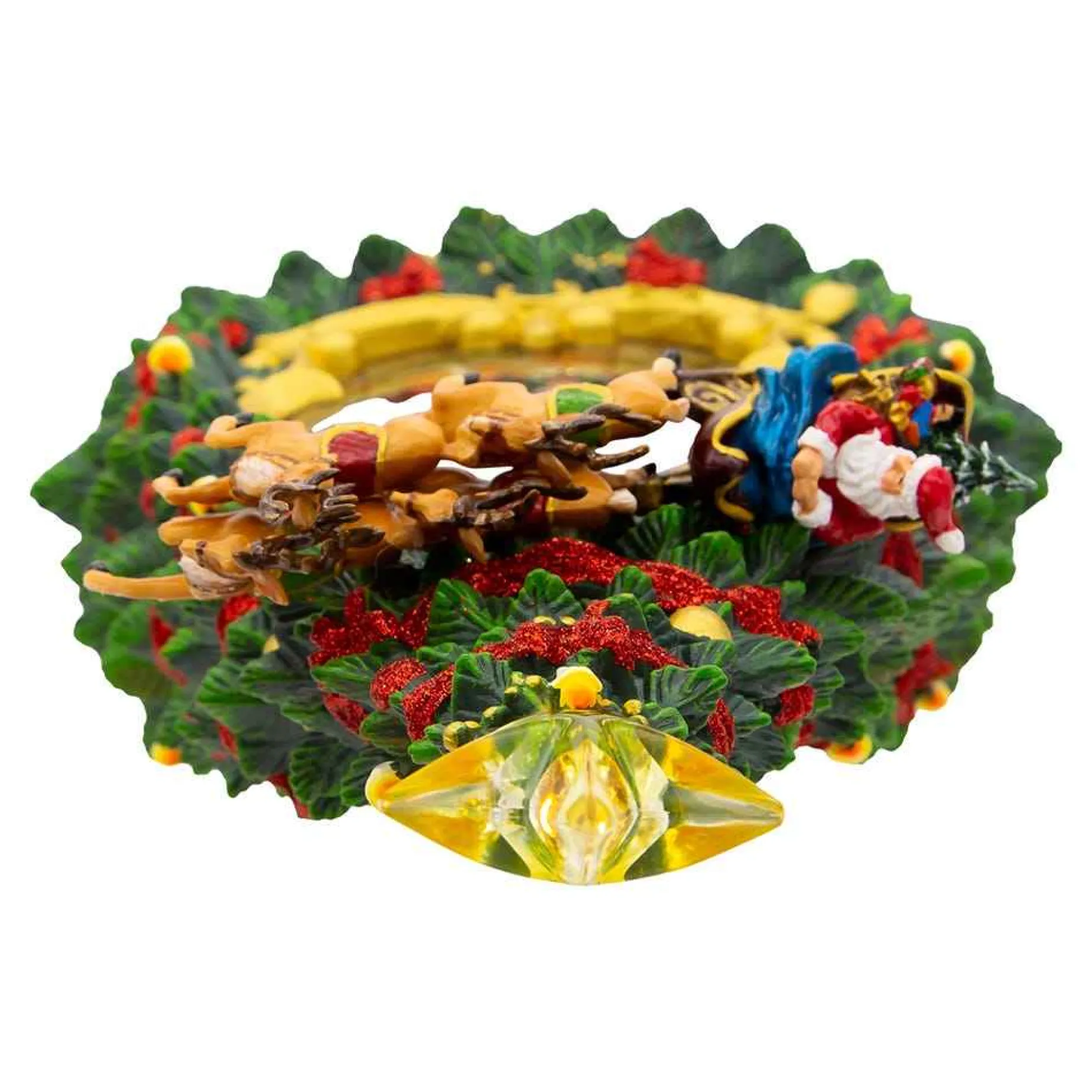 Kurt Adler Tabletop Items* 13.4-Inch Battery-Operated Musical Water Santa Tree